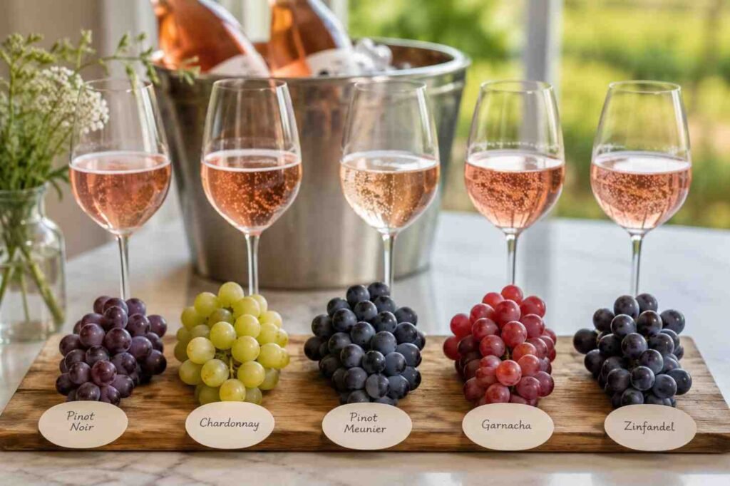 Grape Varieties Used in Rosé Sparkling Wine
